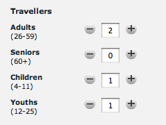 Este exemplo serve para um casal com dois filhos: um de 9 anos (criança) e outro de 13 anos (jovem).